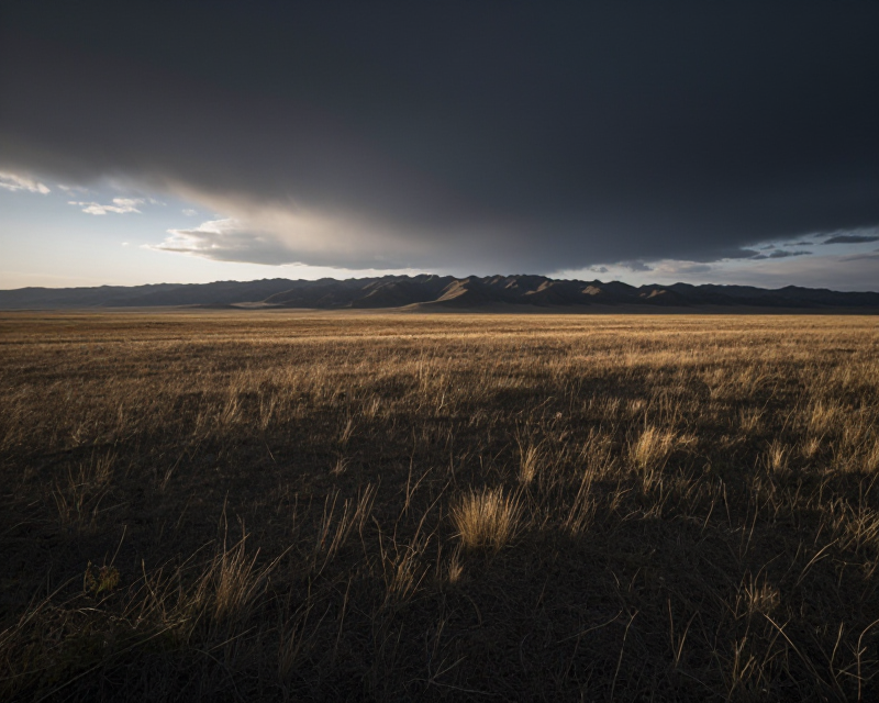 Mongolian Steppe Landscape