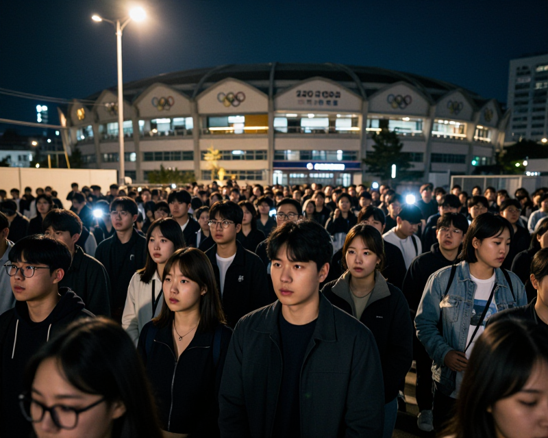 Night Protest at Olympic Park
