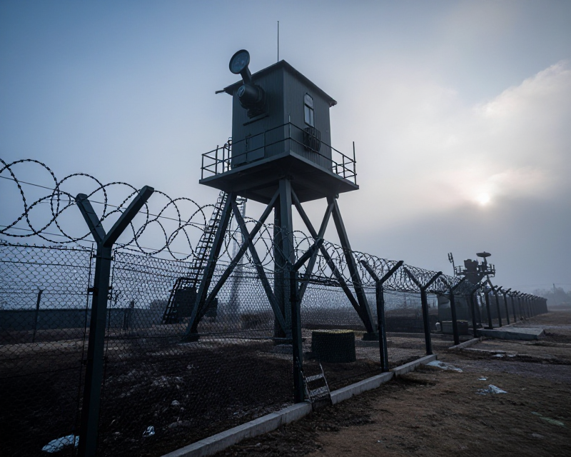 DMZ Surveillance Post at Dawn