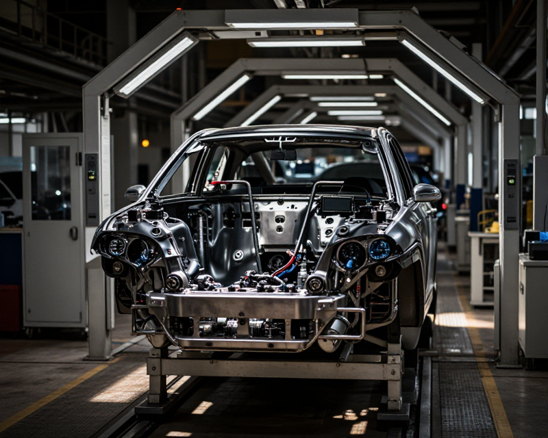 Automotive Factory Industrial Scene